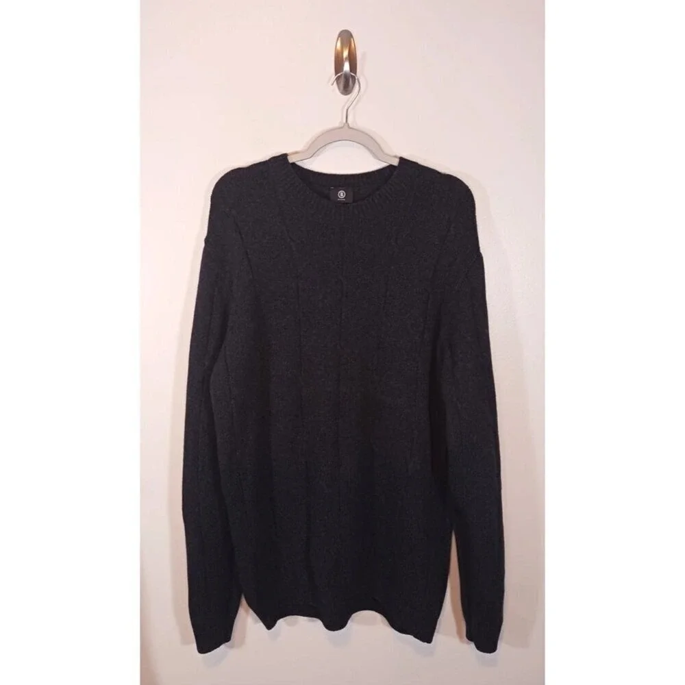 Bogner Wool Ski Winter Crew Neck Long Sleeve Gray Men's Sweater US 40/L